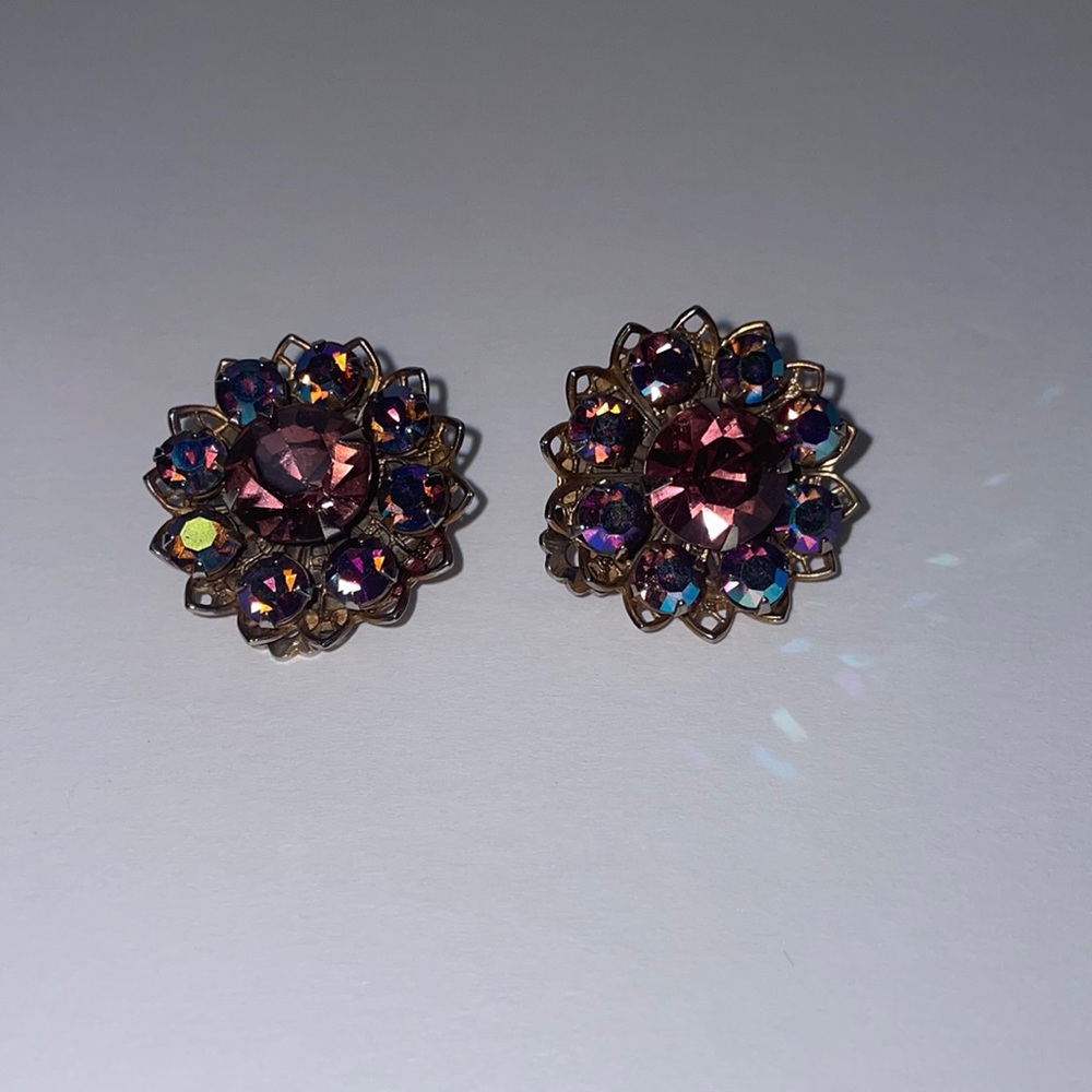 Aurora Borealis Vintage Earrings